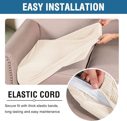 H.VERSAILTEX Super Stretch Individual Seat Cushion Covers Sofa Covers Couch - Image 5
