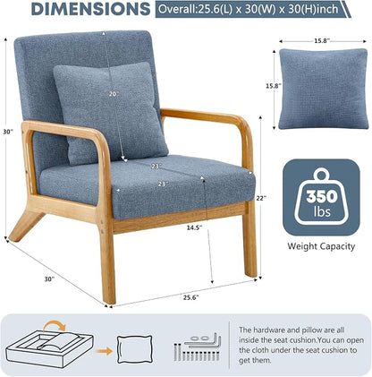 ELUCHANG Mid-Century Modern Accent Chair - Image 2