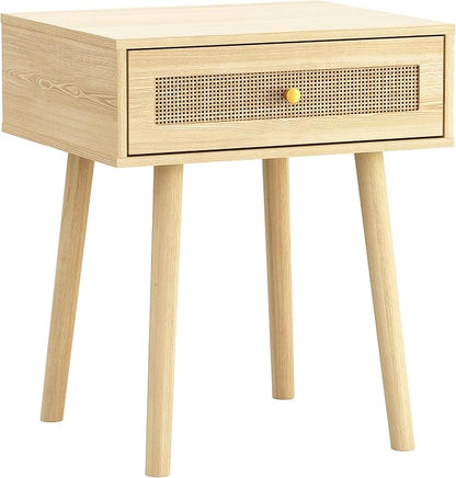 Atlantic Loft & Luv Remy Boho Mid-Century Natural Storage Drawer, Finish Rattan - Image 7