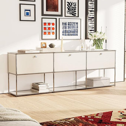 Modern Storage Cabinet Sideboard Versatile Free-Standing Organizer Cabinets - Image 2