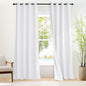 NICETOWN 100% Blackout White 120 inch Long Curtains by NICETOWN
