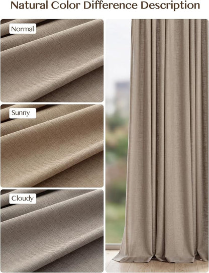 Liz Pinch Pleated Linen Curtains Light Filtering Curtains - Image 8