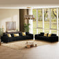 Oversized Luxury Chesterfield Sofa Set Velvet Black and Gold Couch by ModernSofaforLivingRoom