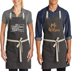 TEEAMORE Custom Embroidered Kitchen Apron Add Your Name Logo Design Cooking Baking Kitchen Chef Apron Gifts