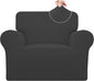 Easy-Going Stretch Chair Sofa Slipcover Washable Dark Gray | 1-Piece Couch Sofa by Easy-Going