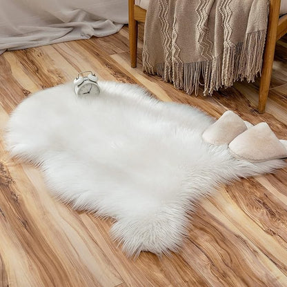 MIULEE Fluffy Area Rug 2x3 ft Faux Fur Sheepskin Rug - Image 4