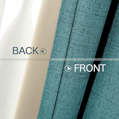 MIULEE 100% Blackout Linen Curtains - Image 6
