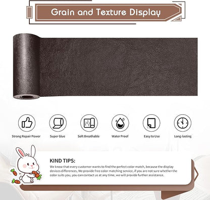 KING MOUNTAIN Leather Repair Patch, 4 x 63 Inches self Adhesive Leather Repair - Image 2