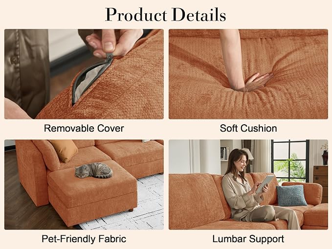 109'' Oversized Modular Sectional Sofa - Image 7