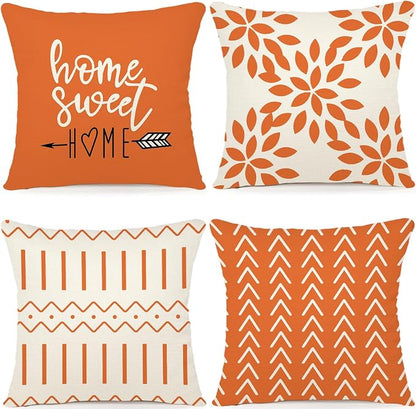 YCOLL Fall Pillow Covers 22x22 Set of 4, Modern Sofa Throw Pillow Cover by PillowCoversExpert