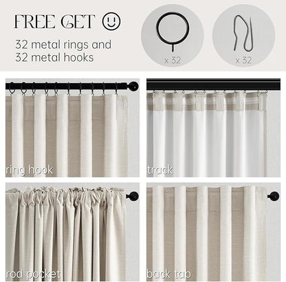 Extra Wide Total Blackout 96 Inch Curtains 72 Inches Wide - Image 4