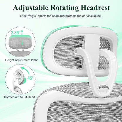 SUNNOW Ergonomic Office Chair, Comfy Mesh Desk Chair, High Back Computer Gaming - Image 9