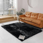 linmopm Faux Fur Rug Sheepskin Shag Fluffy Fuzzy 5x7 ft Black Rugs by Limopmfauxfurproducts