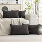 Set of 4 Soft Textured Decorative Throw Pillow Covers 12X20 Inch Cozy Farmhouse by Cozoomy