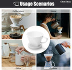 Pour Over Coffee Maker, Single White Ceramic Pour Over with 3 Holes, Medium Coffee Dripper for Shop, Home, Office and Bar