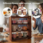 Coffee Mug Holder Wooden Cup Rack Mug Display Shelf Coffee Cup Holder for Countertop 4 Tier Wood Coffee Mugs Holder for Kitchen Coffee Cup Storage