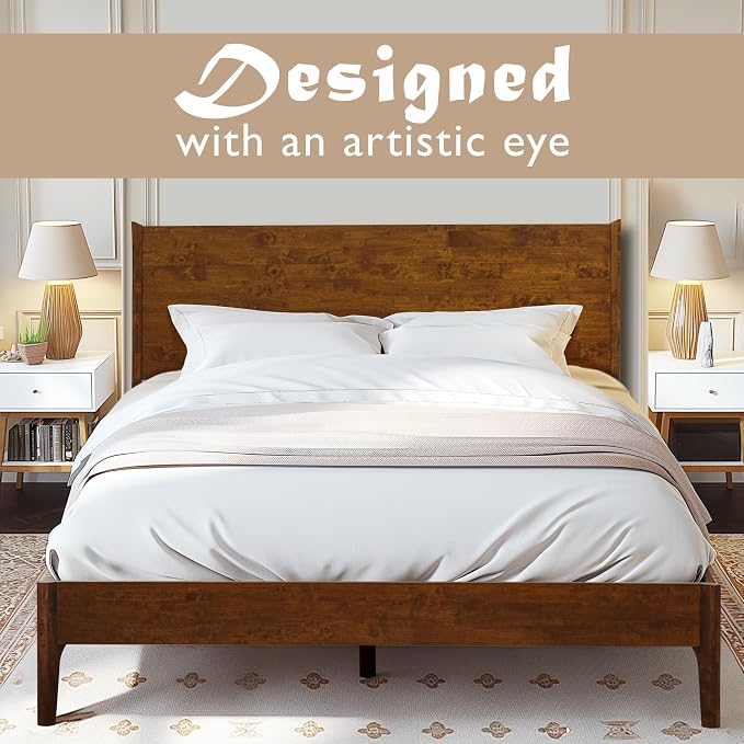 Acacia Haven King Size Bed Frame and Headboard, King Size Platform Bed Frame - Image 4