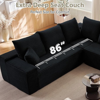 Sectional Cloud Couch for Living Room, Modular Floor Deep-Seat Sofa, Big Comfy - Image 5