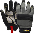 KAYGO Work Gloves For Men, KG125M Mechanic Utility Work Gloves for All Purpose, Excellent Grip, Heavy Duty, Improved Dexterity, Touch Screen,X-Large,Grey