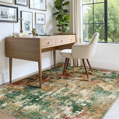 RELEANY Washable 5'x8' Abstract Area Rug - Image 8