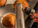 Nutmeg Grater with Silicone Brush & Storage - 18/10 Stainless Steel, Compact Spice & Nut Grinder Tool for Fresh Nutmeg Powder