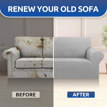 Stretch Oversized Couch Covers for Sofa Slipcover, Soft Jacquard Non-Slip - Image 4