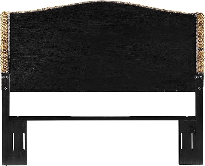 Crosley Furniture Serena Handwoven Natural Fiber Rattan Bed Headboard, Banana - Image 5