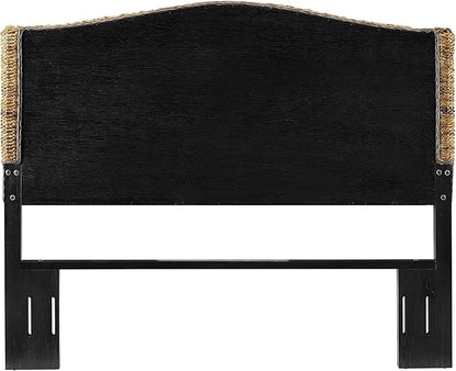 Crosley Furniture Serena Handwoven Natural Fiber Rattan Bed Headboard, Banana - Image 5