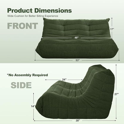 Bean Bag Loveseat Chair Big Sofa Beanbag Chair - Image 2