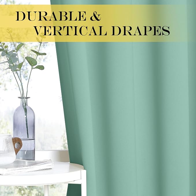NICETOWN Blackout Sliding Glass Door Curtains, Room Darkening Thermal Insulated - Image 2