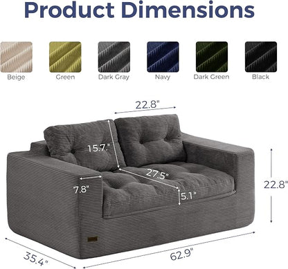 MAXYOYO 63" Loveseat Sofa Couch - Image 2