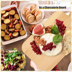 Lounsweer 6 Pcs Thicken Cutting Board Bulk Wood Board for Chopping Serving Charcuterie Material for Laser Engraving Mother' Day Wedding Housewarming Gift