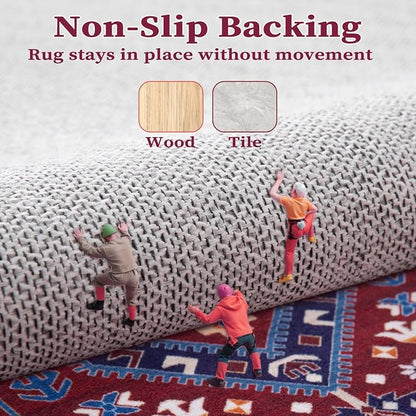 SERISSA 9x12 Washable Non Slip Boho Area Rug - Image 5