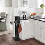 Knock Box for Espresso Grounds Commercial Floor-Standing Coffee Grounds Knock Box with Brush 18L Large Capacity Coffee Knockbox with Towel and Garbage Bags for Coffee Shops,Bar Home,Coffee lovers