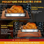 Large Oven Liners for Bottom of Oven, 17"x75" Heavy Duty Non-Stick Oven Liner Mat, Reusable Heat Resistant Grill & Baking Mat, BPA/PFOA Free Roaster Liners, Fits Electric, Gas, Toaster Ovens (Black)