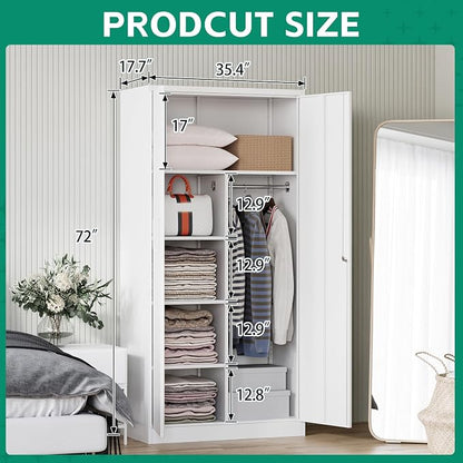 Letaya Metal Locker, Steel Wardrobe Storage Cabinets - Image 5