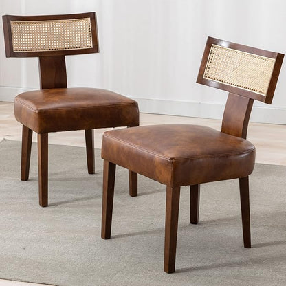 VESCASA Faux Leather Upholstered Dining Chairs by VESCASA