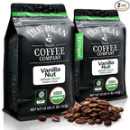 The Bean Organic Coffee Company Vanilla Nut, Medium Roast, Whole Bean Coffee, 16-Ounce Bags (Pack of 2)
