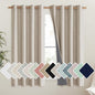 NICETOWN Oatmeal Vintage Open Linen Weave Flax Thermal Curtains, 100% Blackout by NICETOWN