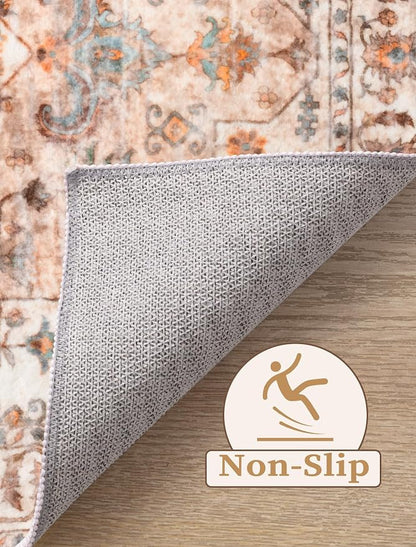 SERISSA 2x5 Washable Non Slip Boho Runner Rug - Image 3