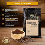 Christopher Bean Coffee - Certified Kosher - Decaf Ground Universal Drip Chocolate Orange Flavored Coffee with Medium Roast | Chocolate Orange Coffee No Sugar with 100% Arabica, No Fats, Non-GMO | 10-Ounce