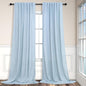 Blue Linen Curtains 108 inch Extra Long by Pitalk