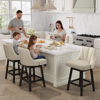 YaFiti Swivel Bar Stool 1 Pcs, 26 Inch Counter Height Bar Stools - Image 8