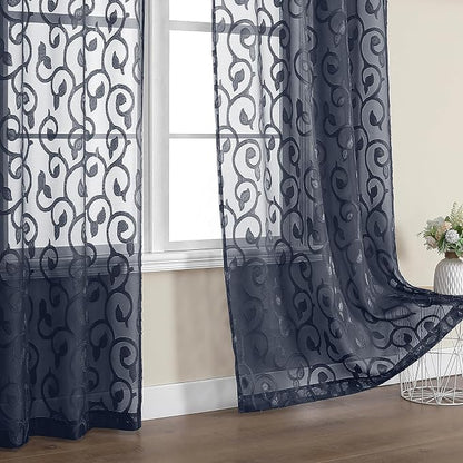 Furman Extra Long Sheer Curtains 96 inches Long - Image 2