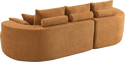 106'' Sectional Curved Sofa Sponge Couch - Image 5