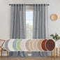 MIULEE Grey Linen Curtains 52x90 Inch Long by MIULEE