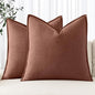 MIULEE Decorative Linen Euro Sham Pillow Covers 24x24 Autumn Glaze | Boho by MIULEE