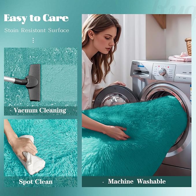 5x8 Area Rug for Living Room: Fluffy Shag Soft Washable Rugs Fuzzy Plush Indoor - Image 5