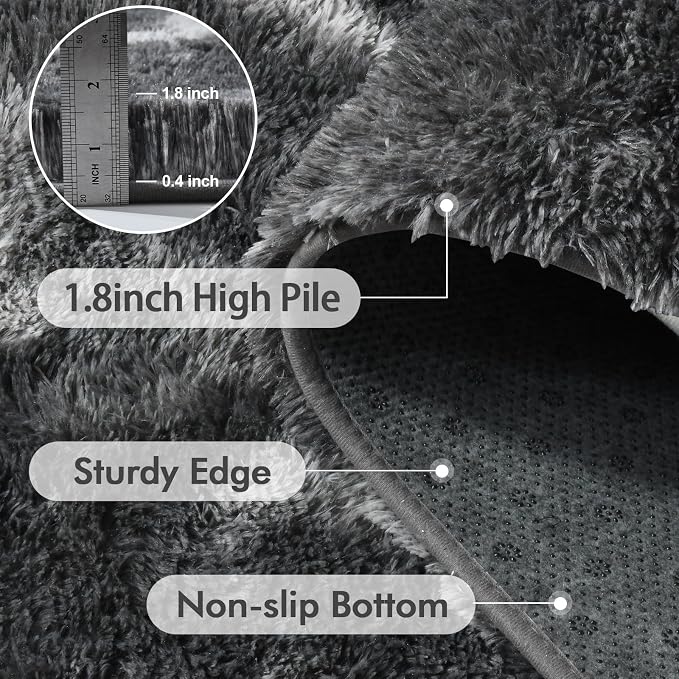 6x9 Ft Large Shag Rugs for Living Room Decor, Tie-Dyed Ultra Soft Fluffy Furry - Image 5
