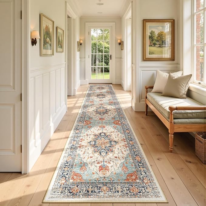 RELEANY Washable Area Rug, Runner 2'6"x10', Water Repellent, Pet Friendly by RELEANY